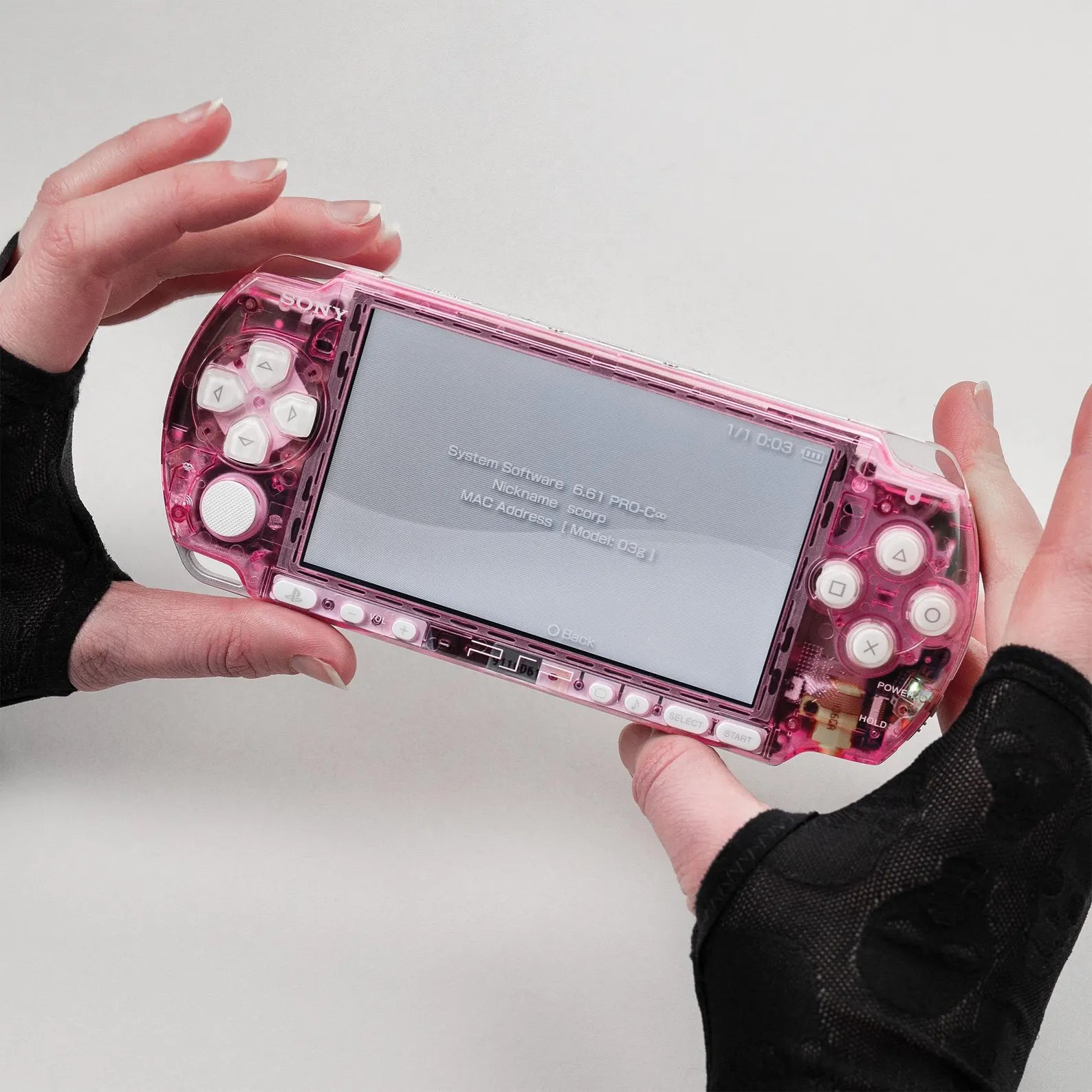 Clear PSP 3000 Bubblegum Pink (ATTACHMENTS ONLY)
