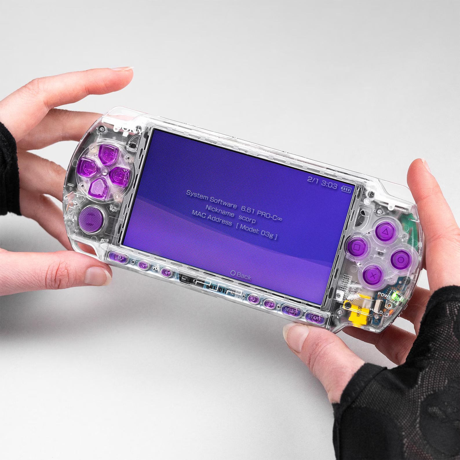 Clear PSP 3000 Amethyst Purple (ATTACHMENTS ONLY)
