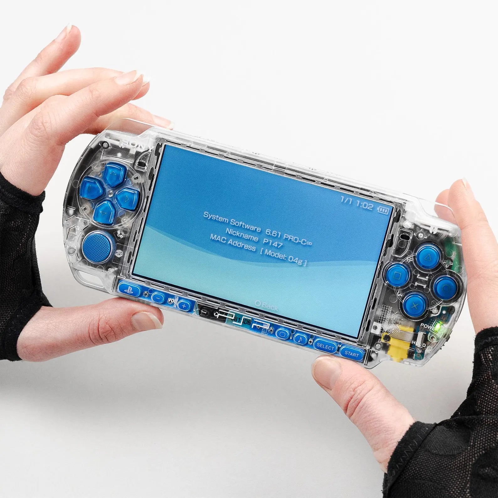 Clear PSP 3000 Crystal Blue  (ATTACHMENTS ONLY)